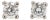 Unisex 14k White Gold 0.16ctw Round Diamond Push Back Petite Stud Earrings, A Pair For Sale