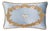 Venice Blue Silk Velvet Embroidered Throw Pillow Cover, 12 X 20 For Sale