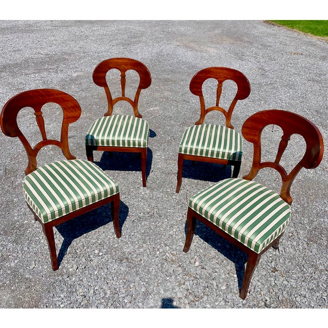 Wood Late 20th Century Art Deco-Style Dining Side Chairs For Sale - Image 7 of 7