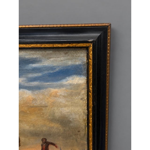 After Paulus Potter (1649), "Horses Tethered at a Cottage Door" 18th Century For Sale - Image 9 of 10