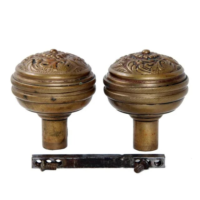 Late 19th Century Antique American Cast Bronze Door Knobs For Sale - Image 6 of 7