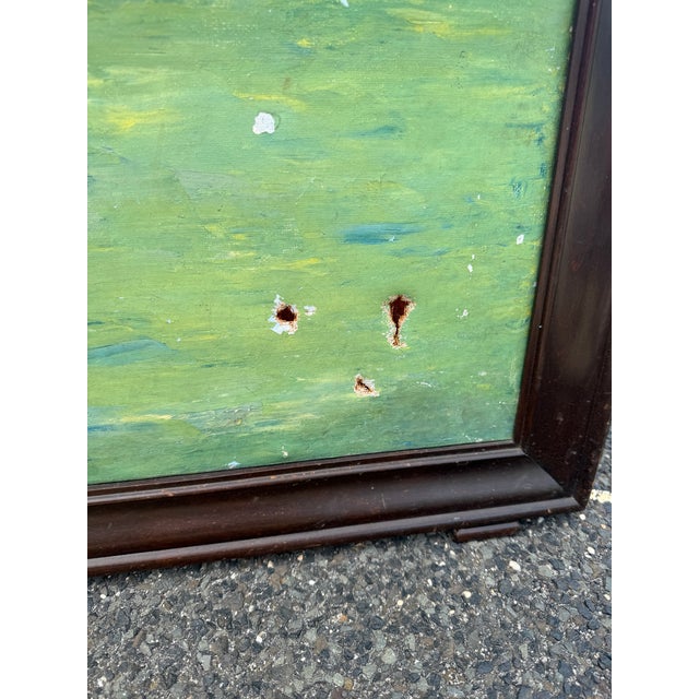 Vintage Large Art Nouveau Landscape Paintings Mounted in a Room Divider For Sale In New York - Image 6 of 10