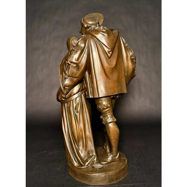 Late 19th Century Antique French Bronze Sculpture Of Faust And Marguerite, By Guillaume Denièr For Sale - Image 9 of 10