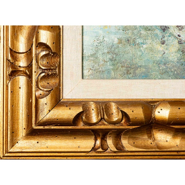Vintage Parisian Boulevard Oil Painting by Rocco in Ornate Gilt Frame For Sale - Image 12 of 16