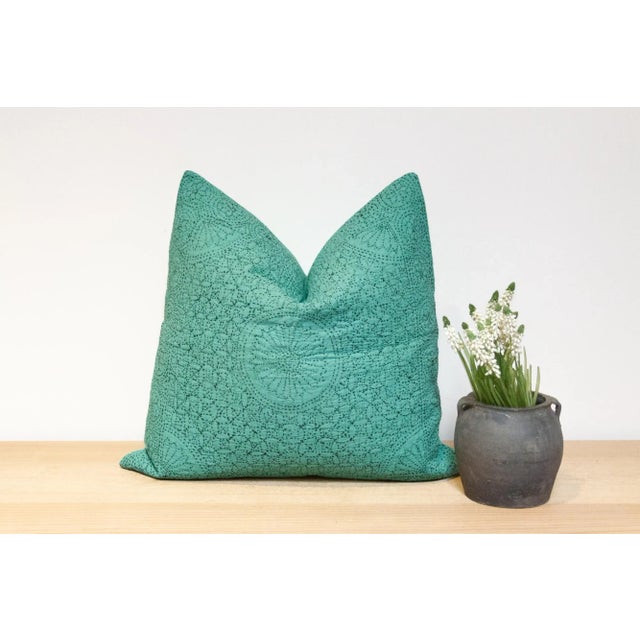 Celebrate the feminine with the handmade filanan hand stitched pillow cover. This ornate textile is cotton based and...