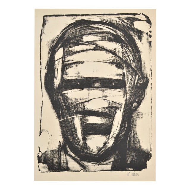 Alberts Goltjakovs, Portrait, 1950s, Monotype For Sale