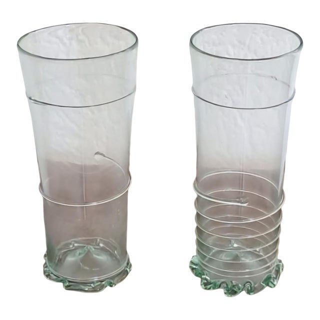 Pair of Early Glass Beakers, 17th Century. For Sale