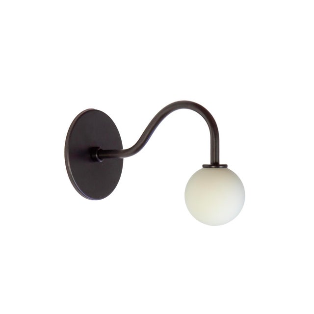 Pin Up Sconce, Modern, 3 Inches Glass Globes, by Research.Lighting, Facing Up, Modern, Minimal For Sale - Image 10 of 12