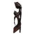 Vintage Mid-Century Balinese Modernist Mother and Child – 13-Inch Macassar Ebony Carving For Sale