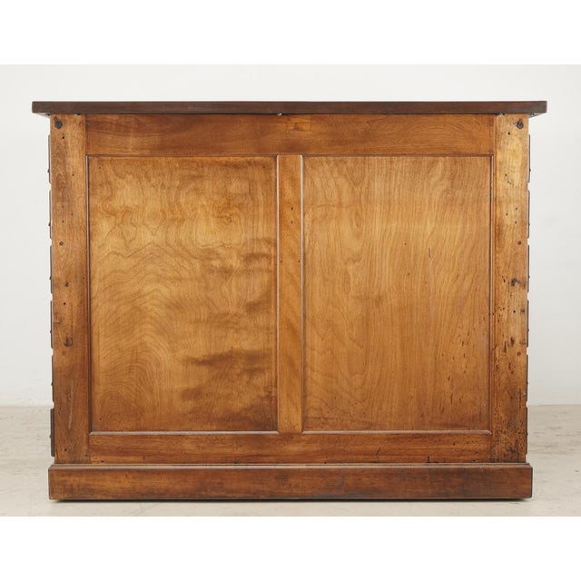 Early 20th century Industrial Style Wood Double Sided Desk For Sale - Image 11 of 11