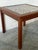 Brown Teak Floral Ceramic Tile Top Side End Table Danish Mid-Century Modern 1970s For Sale - Image 8 of 9