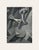 Mid Century French Abstract Figure Painting in Grey and Black on Paper. Signed With Mat For Sale