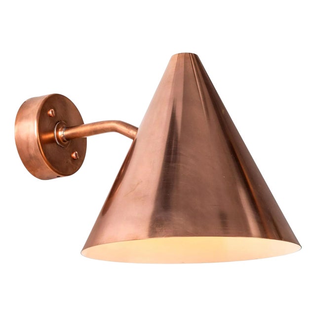 Hans-Agne Jakobsson 'Tratten' Polished Copper Outdoor Sconce For Sale