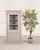 A rustic 19th Century French Country farmhouse style painted pine hutch cabinet or cupboard with a beautifully weathered...
