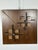 Large light panel designed by studio ef of viareggio for the company hit proposal in the seventies, walnut wood and...