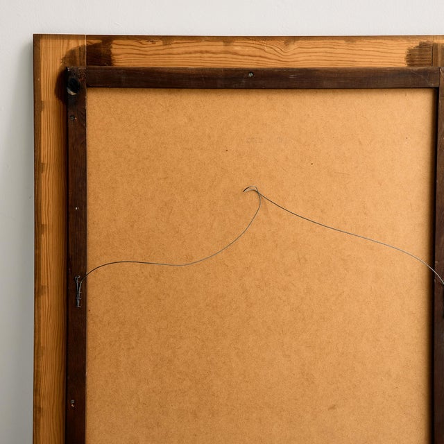 Wood Pinewood Framed Mirror, 1960s For Sale - Image 7 of 8