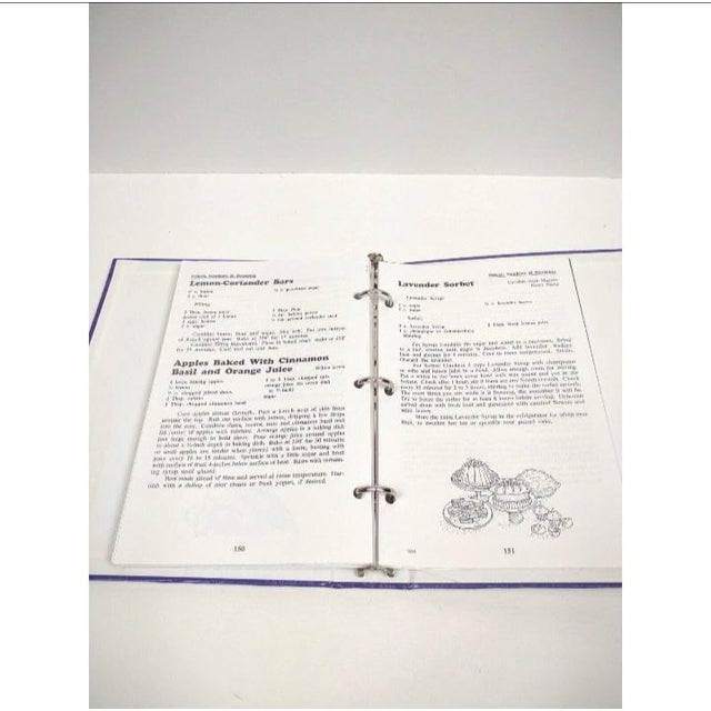 Purple 2003 Low Country Herb Society Recipes Vintage 3-Ring Binder Cookbook – 184 Pages For Sale - Image 8 of 12
