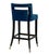 Transitional Hart Navy Velvet Bar Stool For Sale - Image 3 of 7