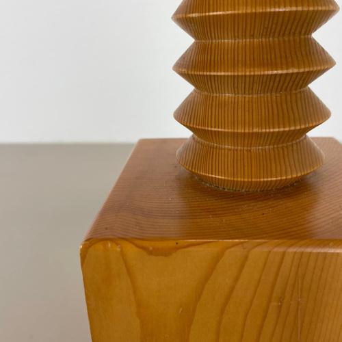 Vintage Swedish Table Lamp in Pine, 1970s For Sale - Image 17 of 18