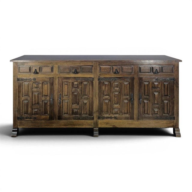 Spanish Sideboard in Oak For Sale - Image 9 of 9