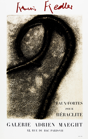 Lithograph Heraclitus Poster attributed to François Fiedler, 1973