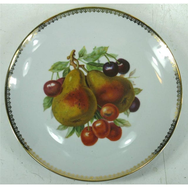 Late 19th Century 3 Plates German Bavaria, Fruit Plaque, Transfer Ware, Still Life For Sale - Image 6 of 12