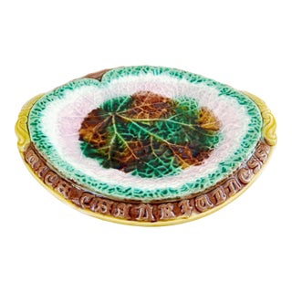 Antique 19th Century Majolica Bread Tray, C1880s For Sale