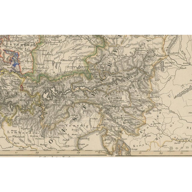 Antique Map of Germany, 1857 For Sale - Image 3 of 10