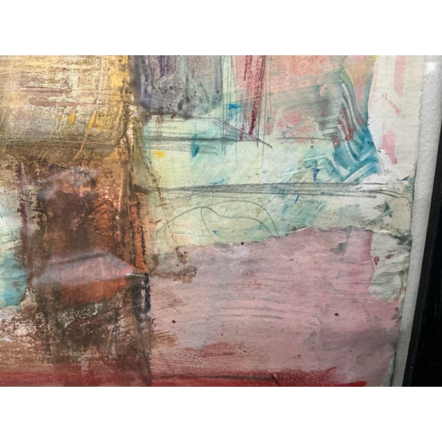 Sculpture Materials “Fine Arts Cinema” 1991 Vintage Framed Mixed Media Painting For Sale - Image 7 of 12