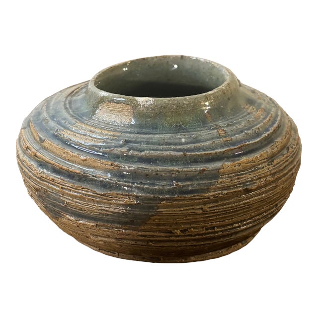 Vintage American Studio Pottery Vase - Sculptural Form, Signed For Sale