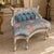 1970s French Artisan Louis XVI Silver Blue Settee For Sale - Image 17 of 18