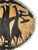 African Painted Animal Hide Shield Giraffe Safari Scene Braided Fur Edge Wall Art For Sale In Philadelphia - Image 6 of 10