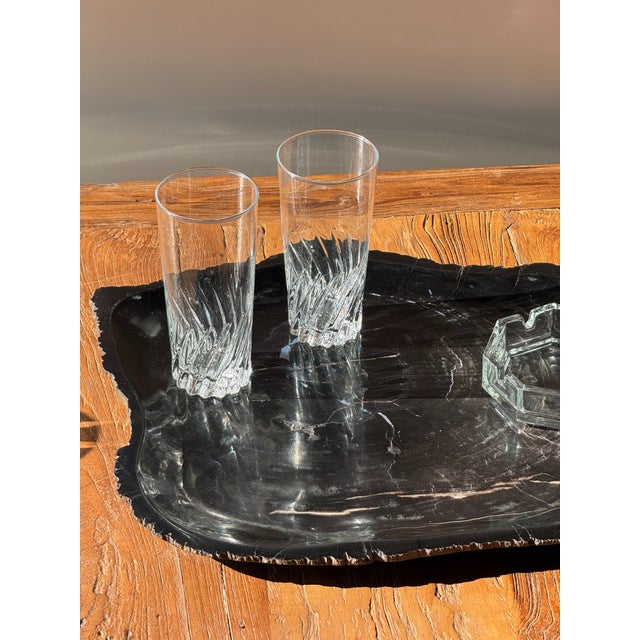 Stone Large Trinket Tray in Black Petrified Wood For Sale - Image 7 of 16