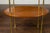 English Midcentury Mahogany Oval Two-Tiered Table with Brass Accents For Sale - Image 10 of 12