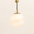 This italian murano glass striped globe pendant lamp closely resembles lino tagliapietra's designs for la murrina, but he...