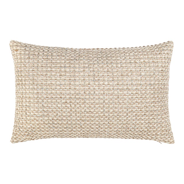 The House Of Scalamandré Heatherton Lumbar Pillow In Nougat For Sale