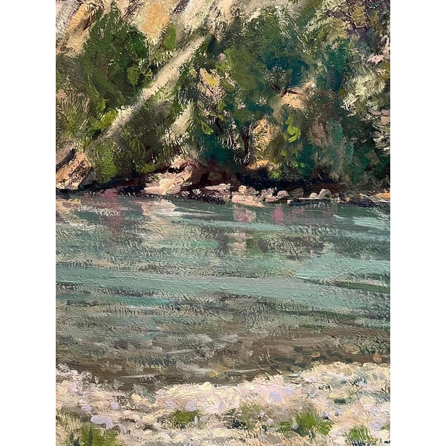 Leopold Robert, Riverbank, Oil on Wood For Sale - Image 4 of 11