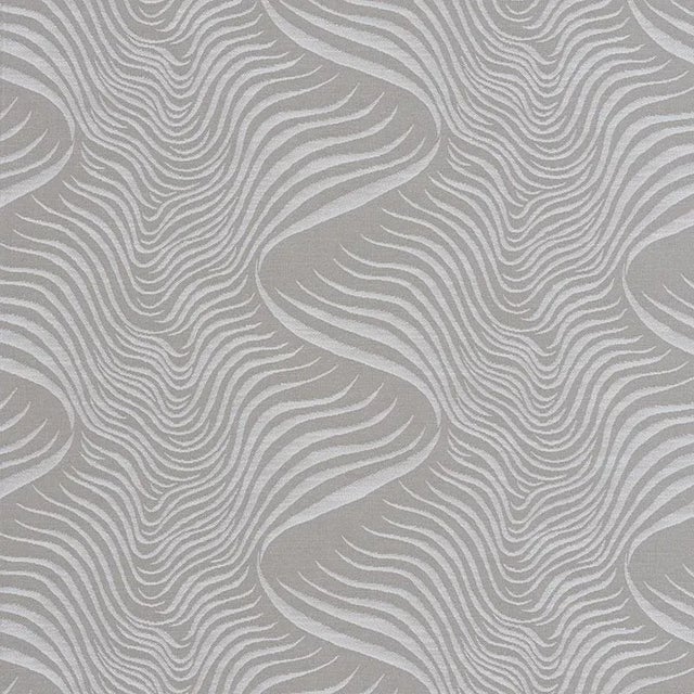 Schumacher Sauvage High Performance Woven Fabric in Dove For Sale