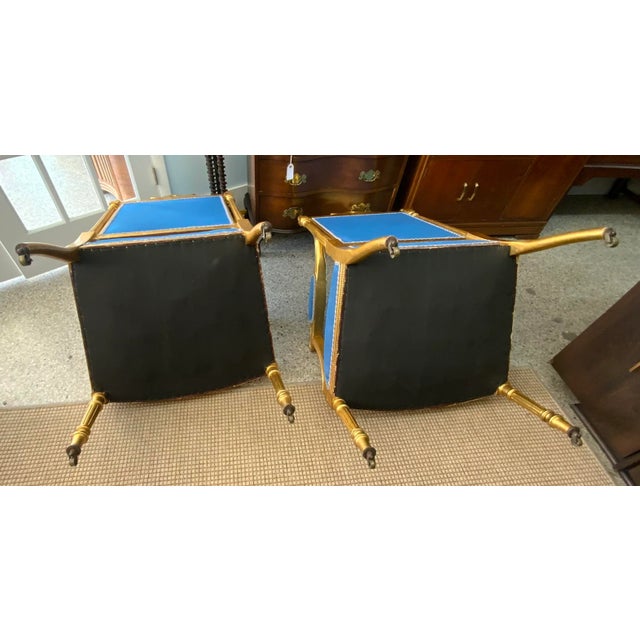 1900s French Provincial Louis XVI Style Gilded Gold - Set of 2 For Sale - Image 10 of 11