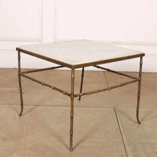 Wood French Faux Bamboo Lamp Table, 1920s For Sale - Image 7 of 9