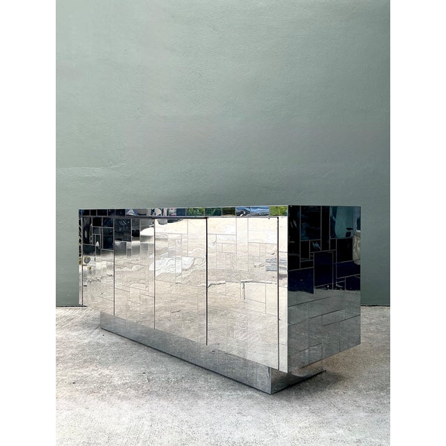 Vintage Paul Evans “Cityscape” Chrome Credenza For Sale - Image 13 of 15