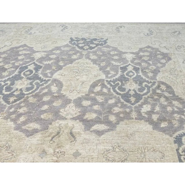 Purple 1990s Handwoven Pakistani Peshawar Area Rug 10x14 For Sale - Image 8 of 8