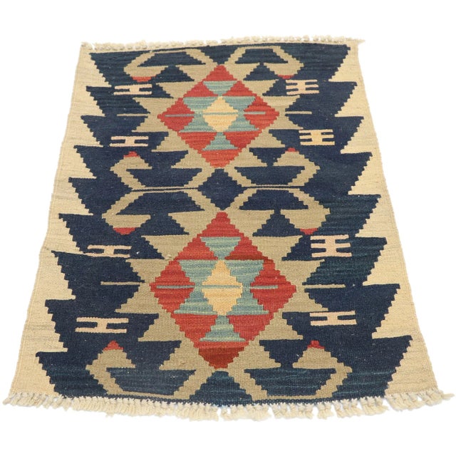 Tribal Vintage Persian Shiraz Kilim Rug - 02'00 X 02'11 For Sale - Image 3 of 9