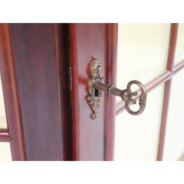 Mid-Century Wooden Wall Display with Ornament and White Shelves, 1960s For Sale - Image 9 of 10