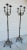 Gothic Pair of 1920s Antique Wrought Iron Torchiere Candelabras Floor Candle Stands For Sale - Image 3 of 12