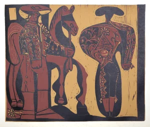 1980s "Picador et Torero" (3) Linocuts After Pablo Picasso
