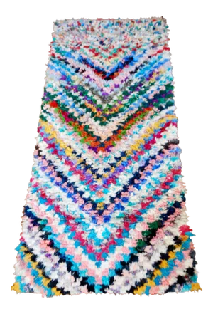 Tribal Boucherouite Rug - 37" x 88"