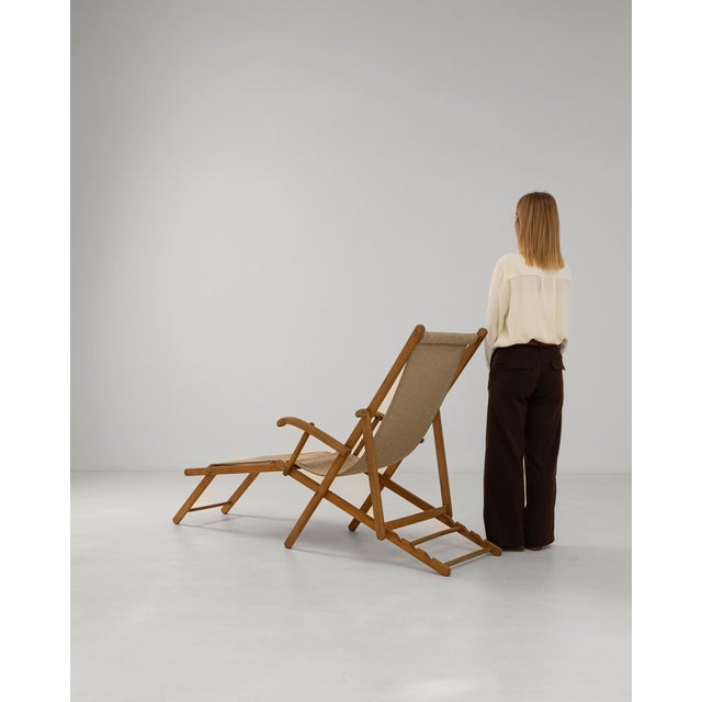 1960s French Folding Chaise Lounge Chair For Sale - Image 4 of 18