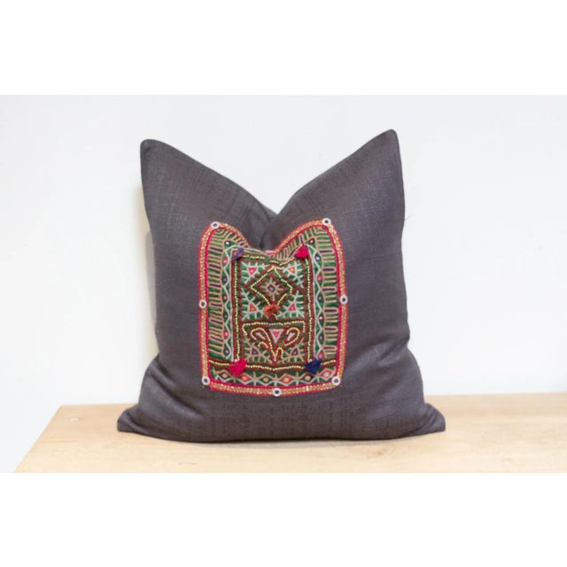 Soji Antique Tapestry Linen Pillow For Sale - Image 4 of 7