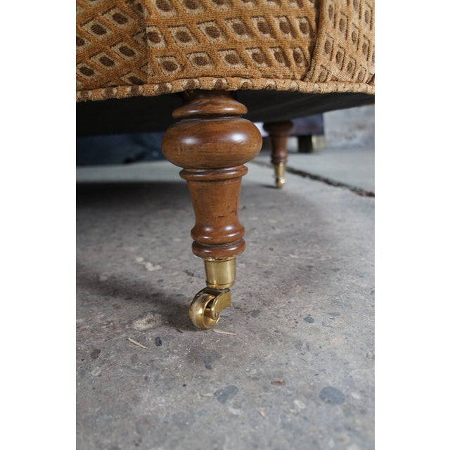 Wood Century Furniture Tufted Walnut Chaise Lounge Chair Daybed Fainting Couch 78" For Sale - Image 7 of 14